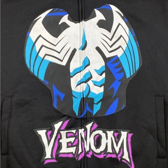 CLEARANCE Marvel Venom Full Face Zip Up Hoodie Cosplay Costume - Picture 6 of 14